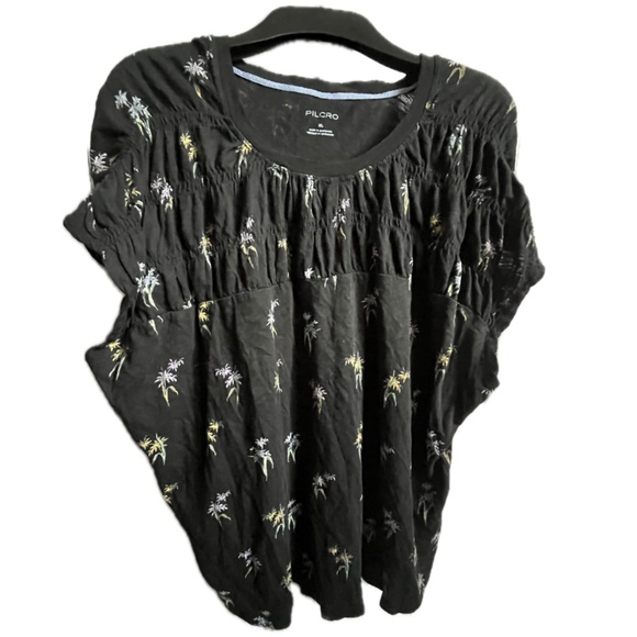 NWT | Pilcro Floral Ruched Tee | Sz XL - Picture 4 of 5